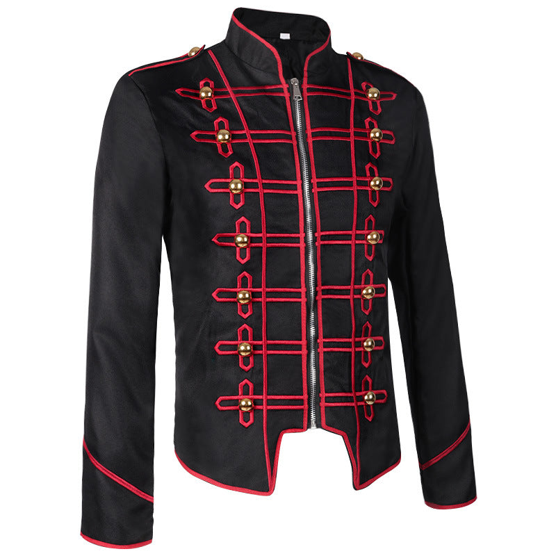 Retro Gothic Steampunk Drummer Parade Jacket Perfect for Band Uniform