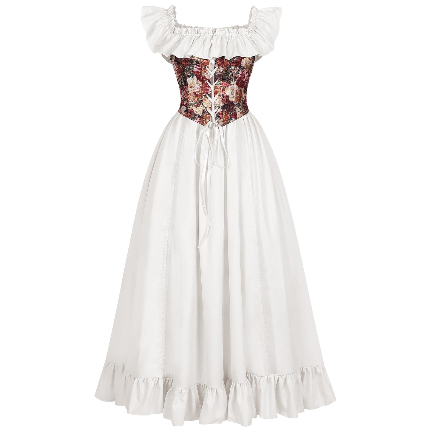 Women's Renaissance Floral Corset Dress – Ren Faire Costume