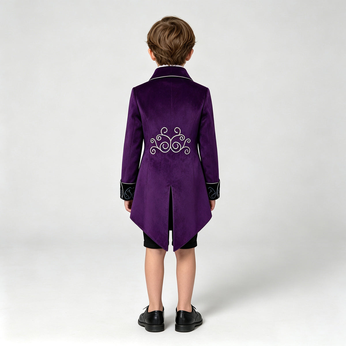 Boys Victorian Embroidered Tailcoat – Medieval Prince Costume