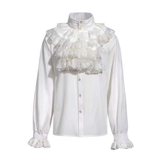 Men's Gothic Layered Ruffle Shirt – Victorian Vampire Costume