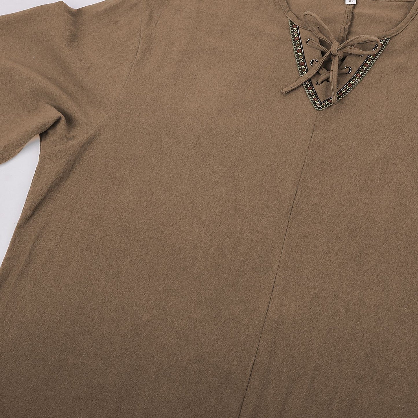 Men’s Medieval Viking Tunic Renaissance Costume Robe with Belt LARP Cosplay Outfit