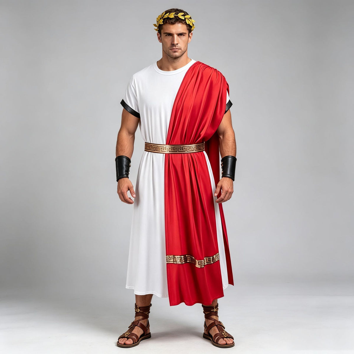 Men's Roman Toga Costume Set – Greek God & Caesar Outfit