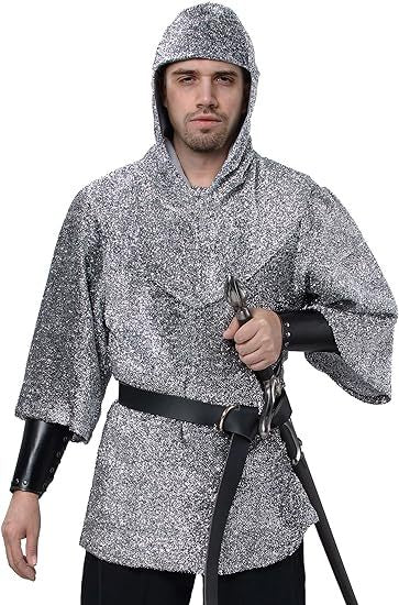 Crusader Templar Imitation Chain Style Shirt Cosplay Medieval Knight Warrior LARP Costume