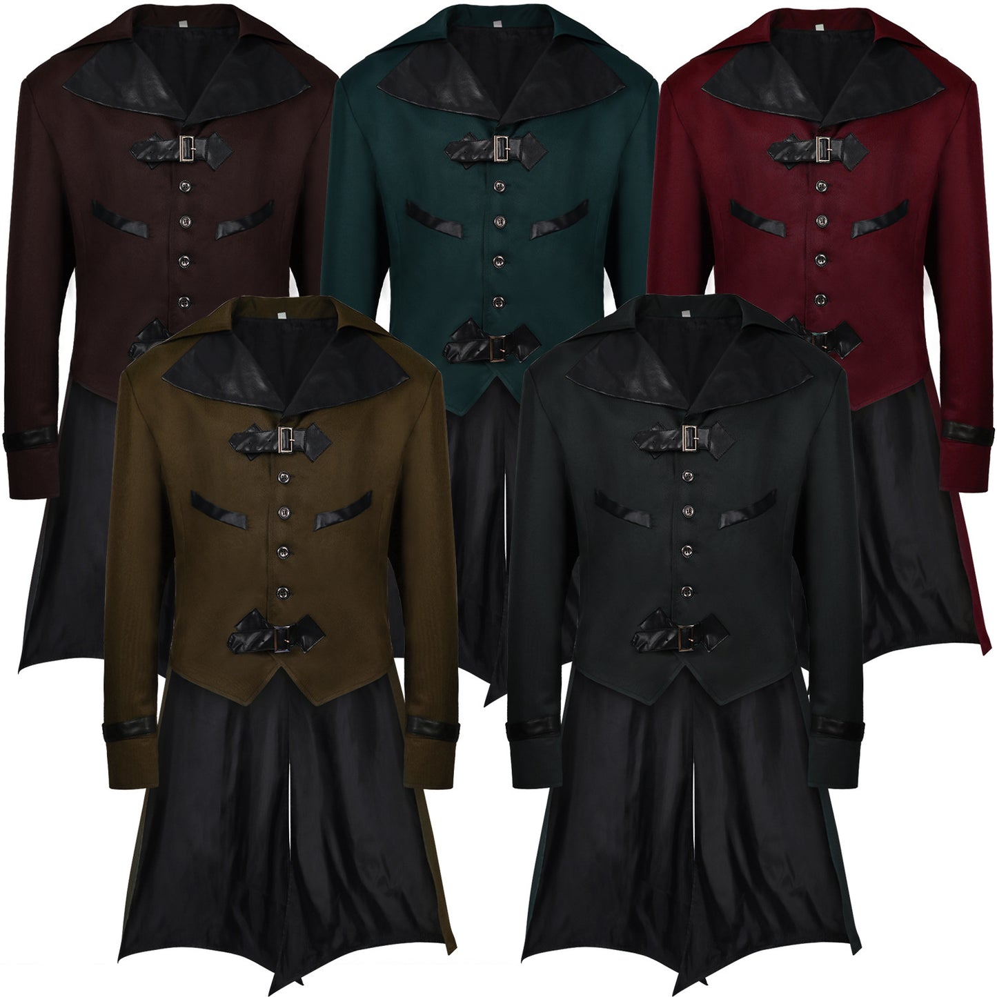 Men's Tuxedo Medieval Vintage Steam Punk Gothic Coat Dovetail Jacket