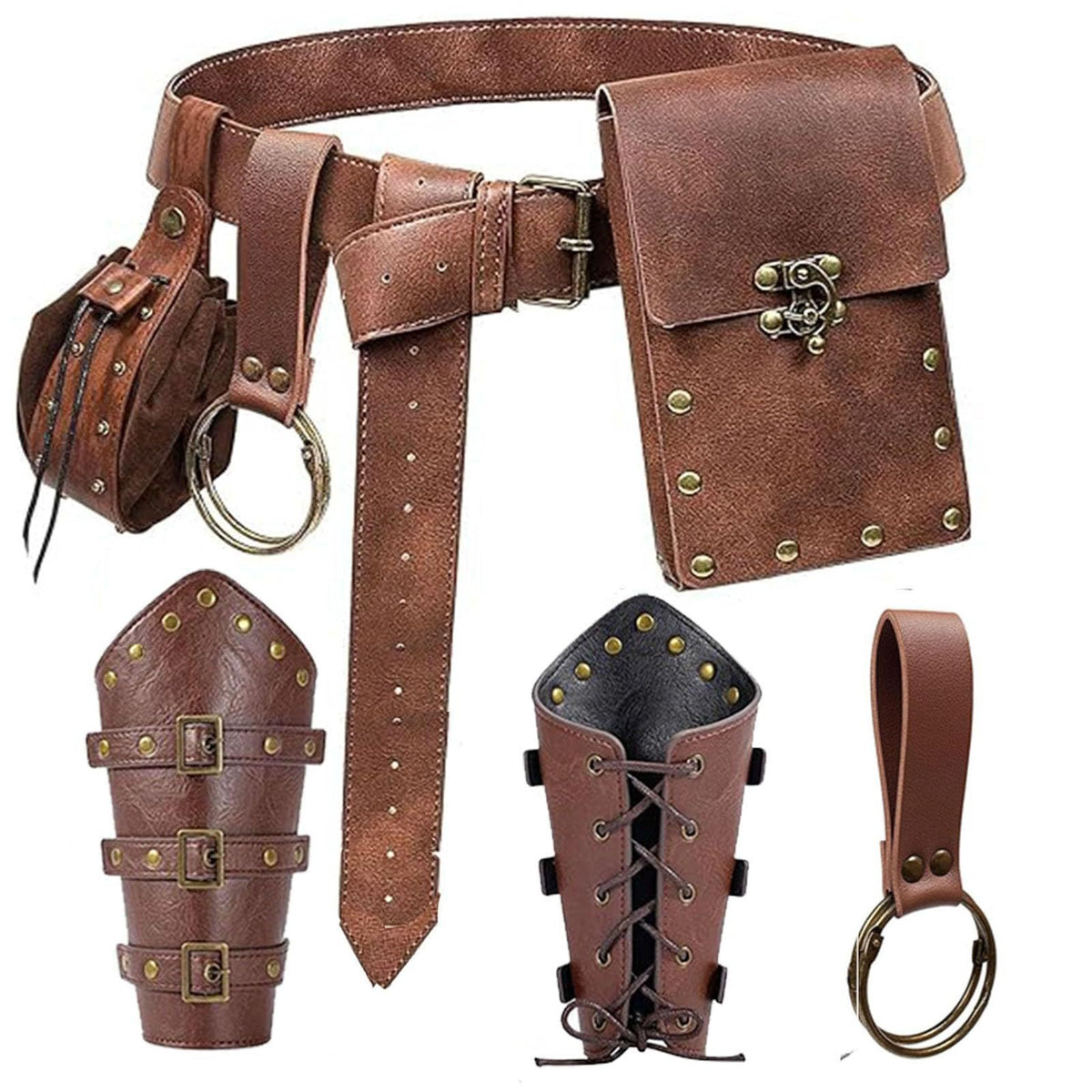 Medieval Renaissance Utility Belt & Pouch Accessories