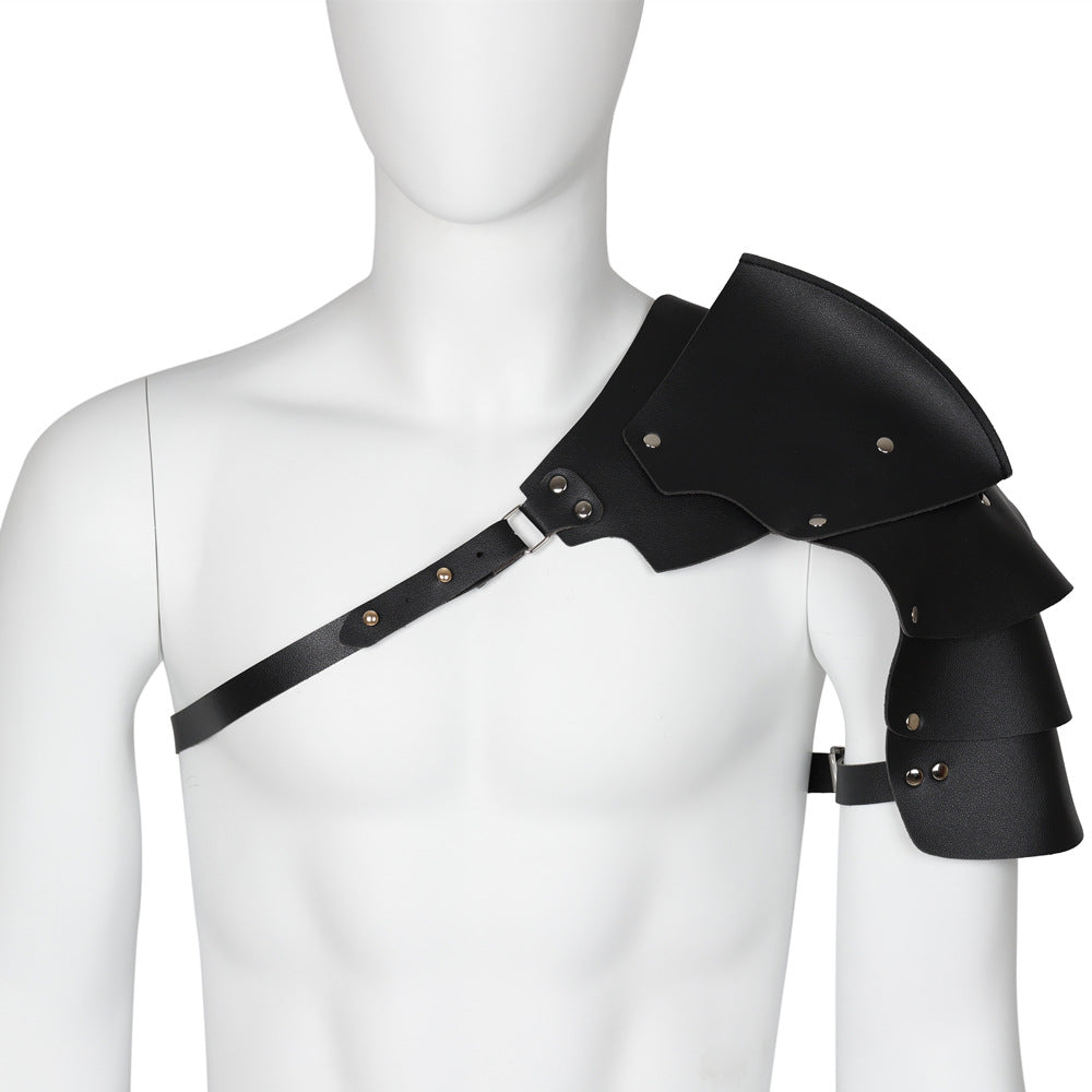 Medieval Viking Shoulder Armor PU Leather Knight Pauldron Cosplay LARP Gear