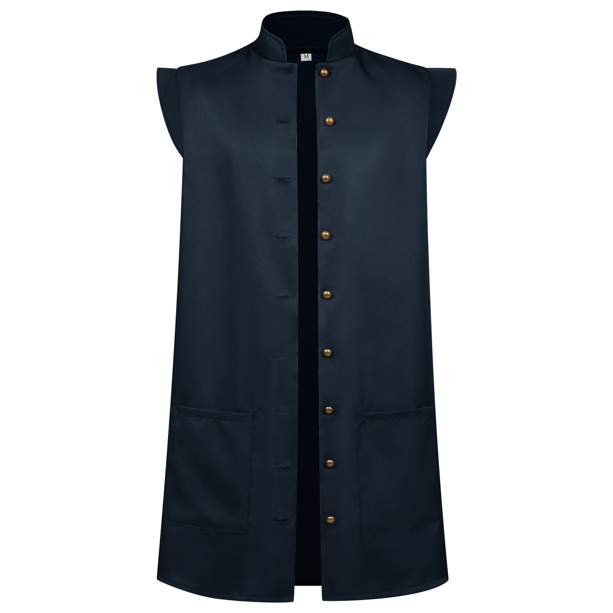 Medieval Renaissance Sleeveless Long Vest – Pirate Fantasy Costume Waistcoat
