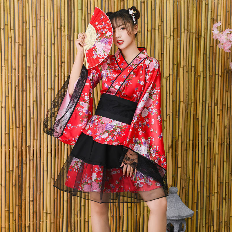 Improved Performance Japanese Kimono set for Cosplay and Anime Fans