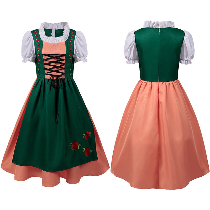 Women Dirndl Dress Bavarian German Traditional Oktoberfest Beer Girls Costume