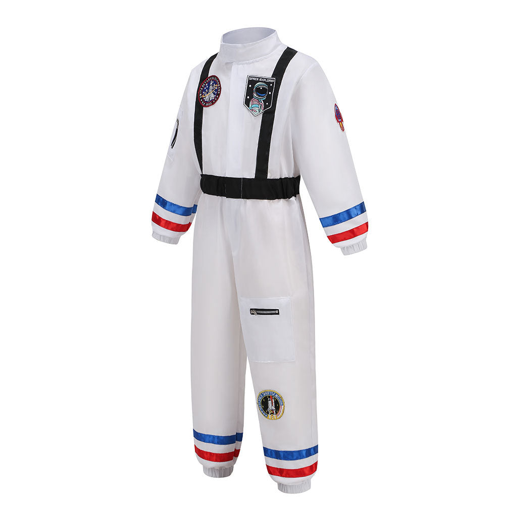 Boys Girls Astronaut Costume Space Man NASA Kids Fancy Dress Outfit Book Day