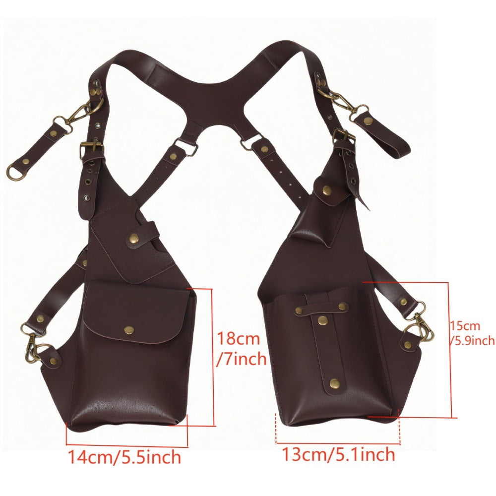 Medieval Shoulder Harness Bag Viking Renaissance Cosplay Pouch