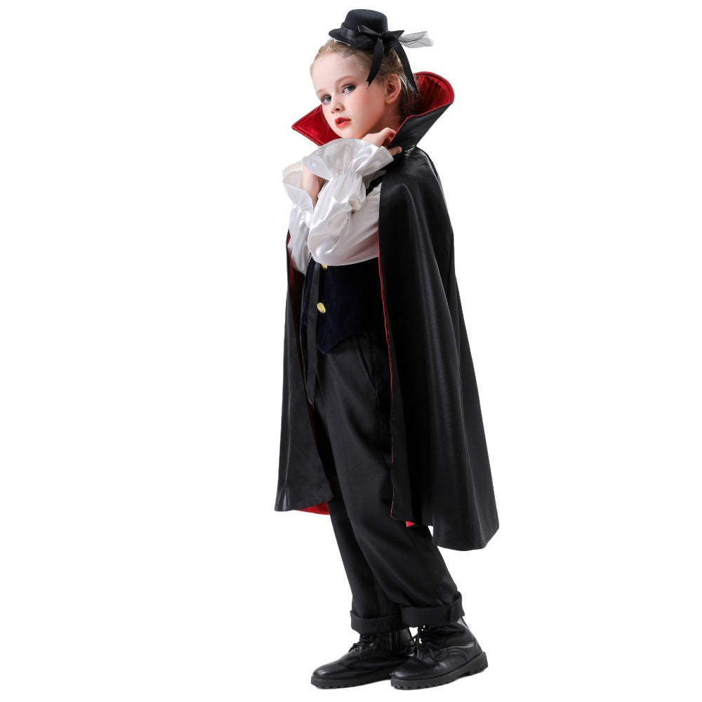 Unisex Children's Vampire Cape Halloween Masquerade Stage Costume