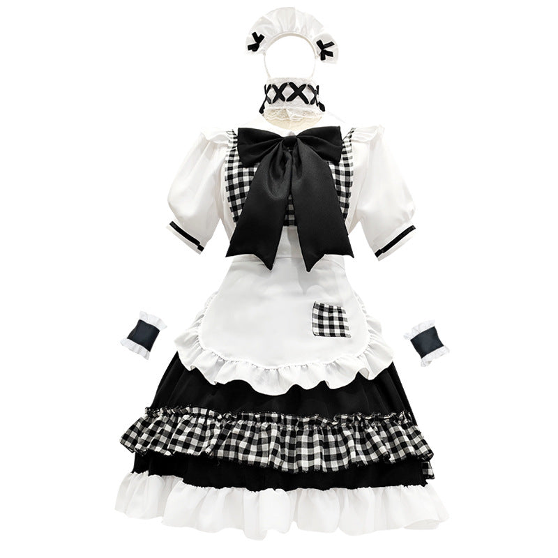 Maid Little Red Dress Costume - Lolita Style Xmas Gift for Girl Women