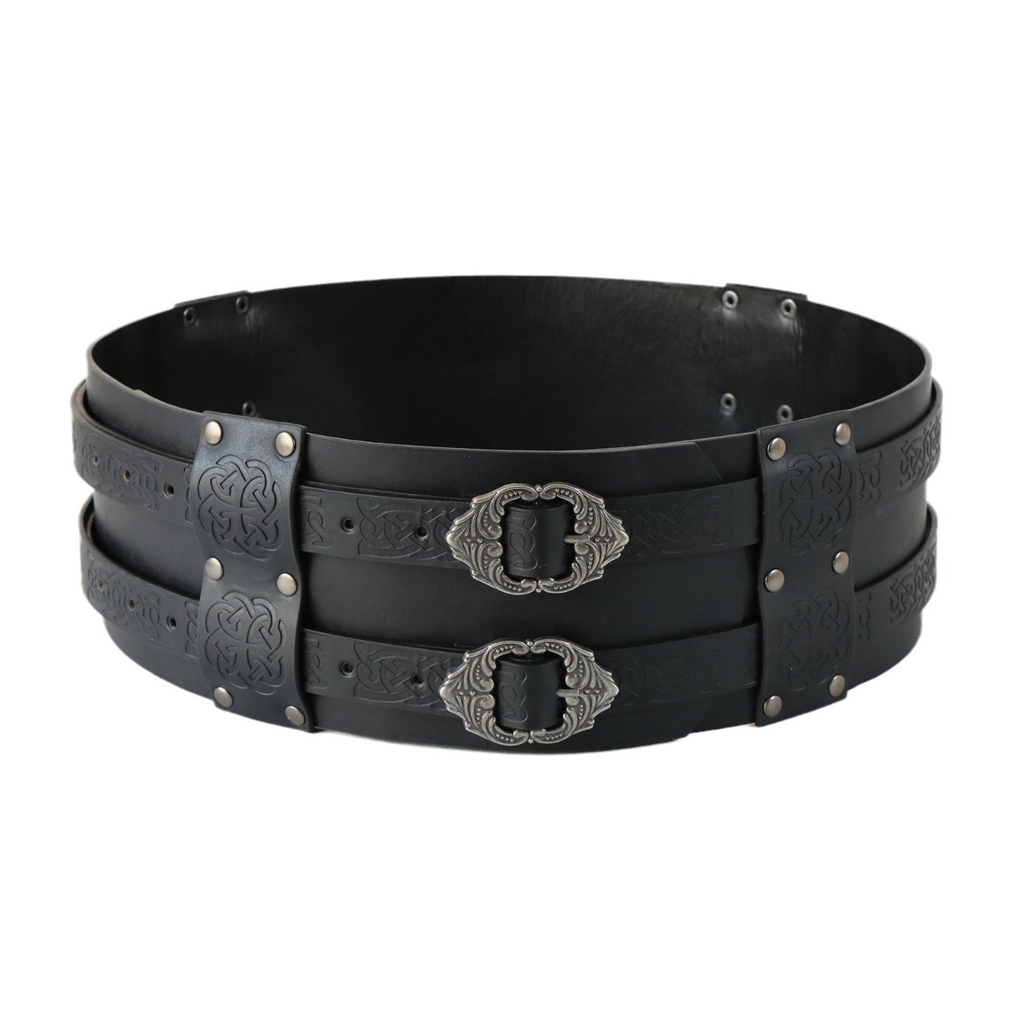 Medieval Viking Wide Belt Faux Leather Celtic Waist Belt LARP Cosplay Costume