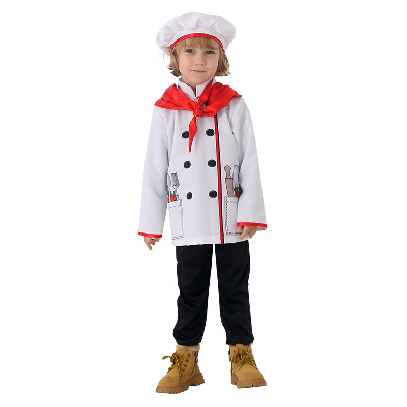 Children's Play Chef Uniform Set Little Chef Work Uniform Performance Uniform for Kid