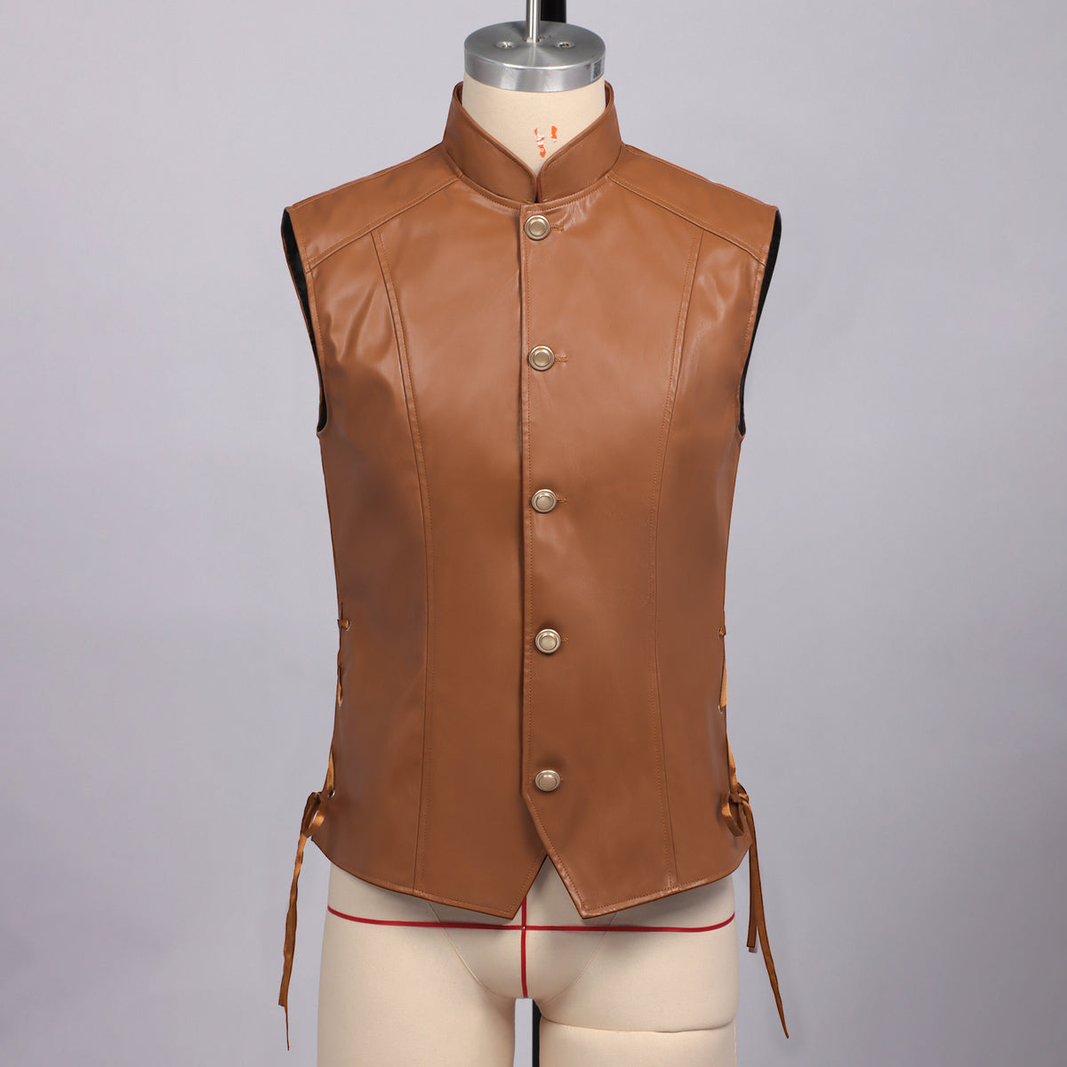 Men's Medieval Faux Leather Vest – Viking Pirate Waistcoat