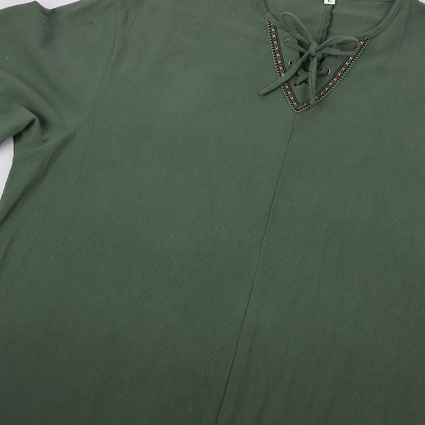 Men’s Medieval Viking Tunic Renaissance Costume Robe with Belt LARP Cosplay Outfit