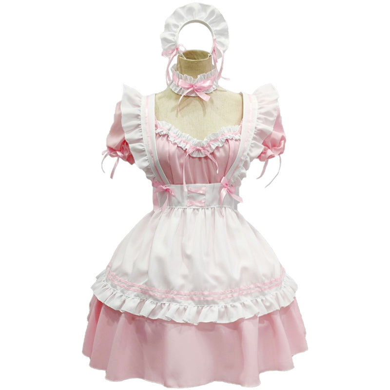 Maid Costume Japanese Style Cosplay - Cute Student Girl Dress Distinguished One-Piece Lolita Gothic Full Set Anime Apparel