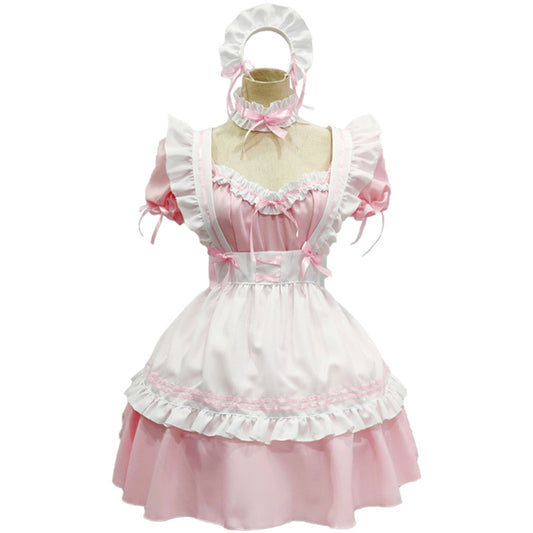 Maid Costume Japanese Style Cosplay - Cute Student Girl Dress Distinguished One-Piece Lolita Gothic Full Set Anime Apparel