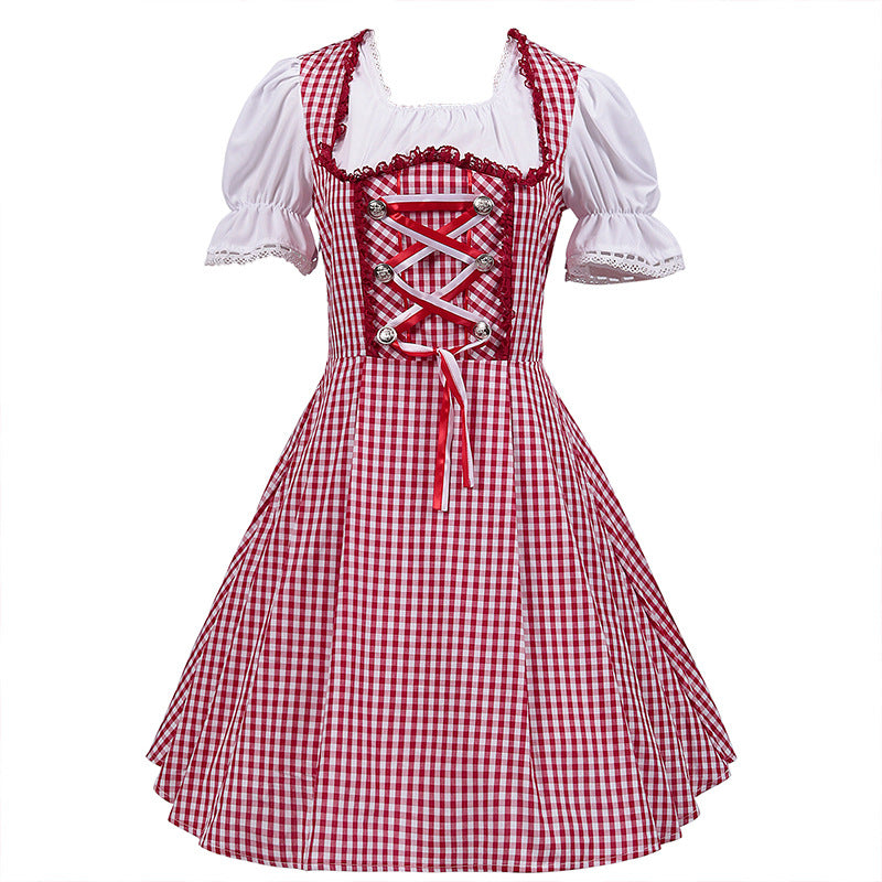 Authentic Halloween German Beer Girl Costume - Plus Size Barmaid Dress for Oktoberfest