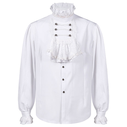 Mens Pirate Shirt Vampire Renaissance Victorian Steampunk Gothic Medieval Blouse