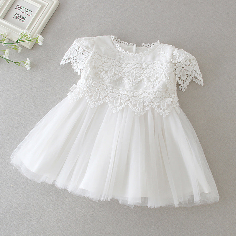 Elegant Lace Baby Baptism Christening Gown Blessing Princess Dress