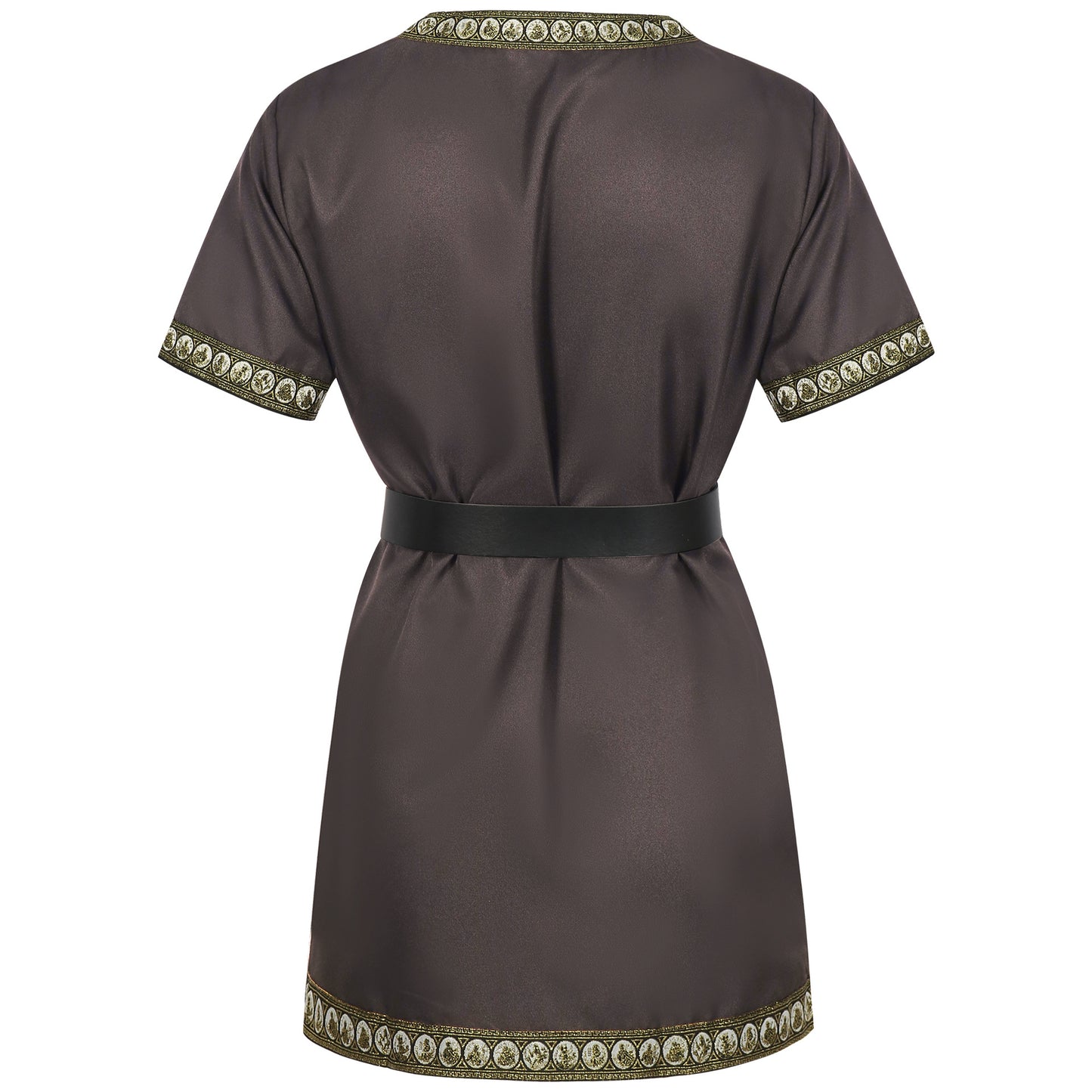 Mens Medieval Tunic Royal Knight Renaissance Crusader Halloween Costume Top with Belt