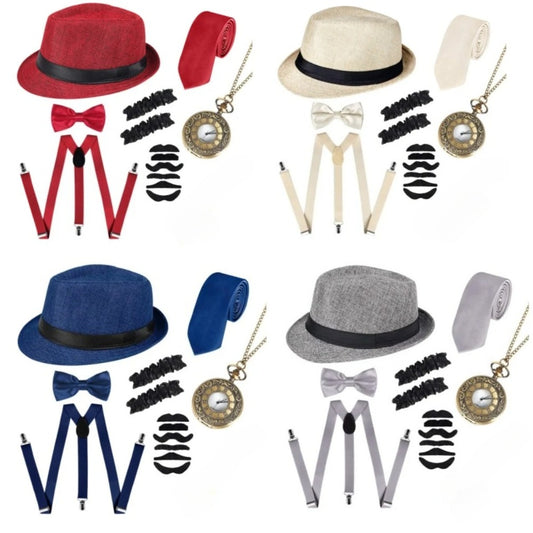 Men’s 1920s Gatsby Costume Kit – Deluxe Vintage Accessories Set