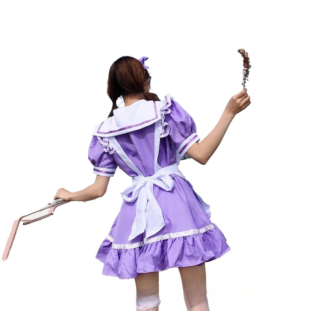 Purple Maid Dress Cute Princess Dress Cos Lolita Costume Anime Cosplay Costume