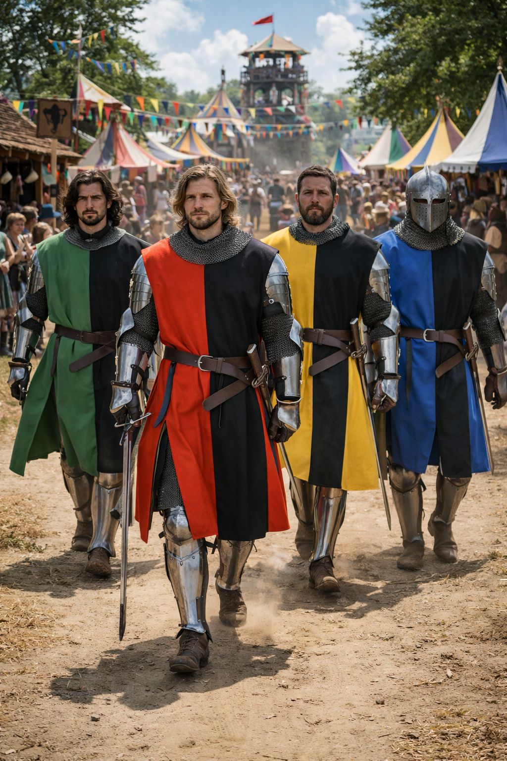 Medieval Knight Tunic Mens LARP Ren Faire Templar Surcoat Plus Size Costume