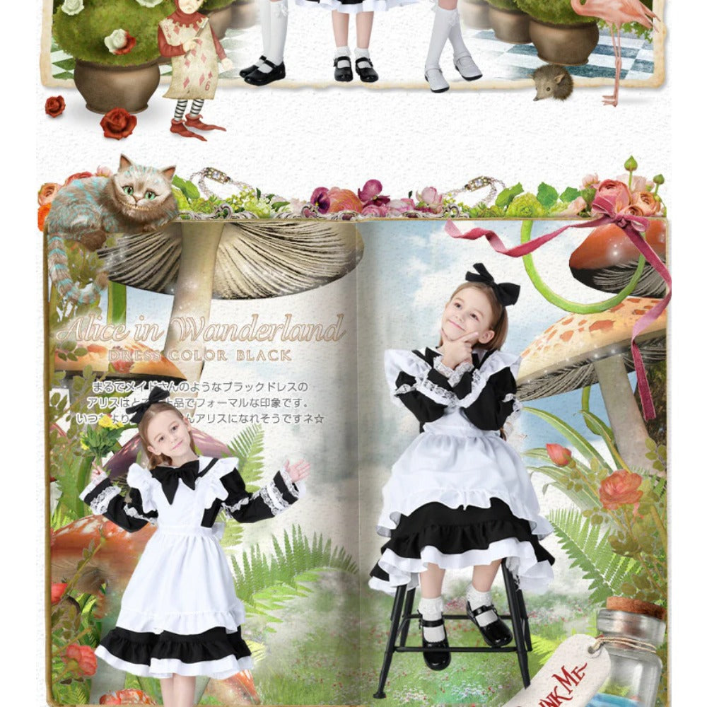 Girls Alice Costume Party Book Week Kids Child Fancy Dress Cosplay