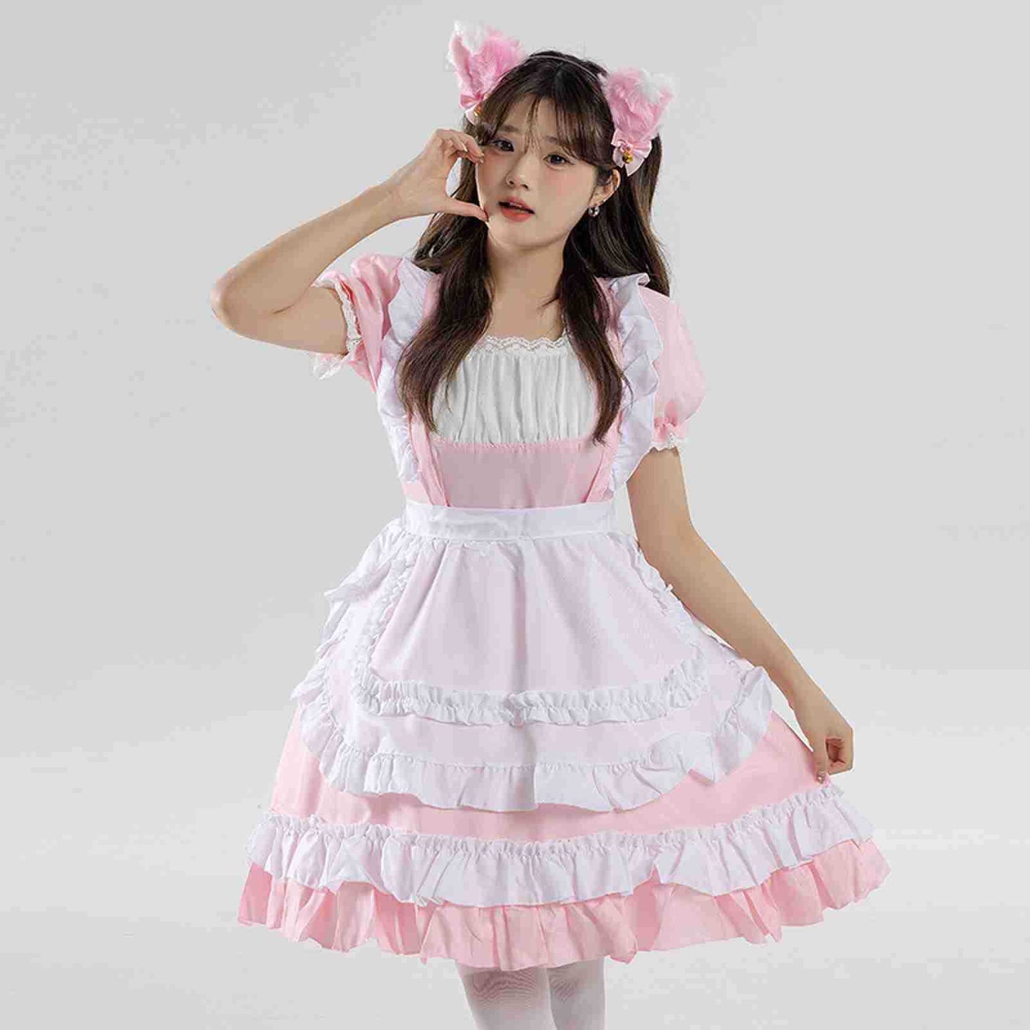 Girl Cat Princess Dress Cosplay Costume: Lolita Soft Girl Anime Cute Maid Outfit