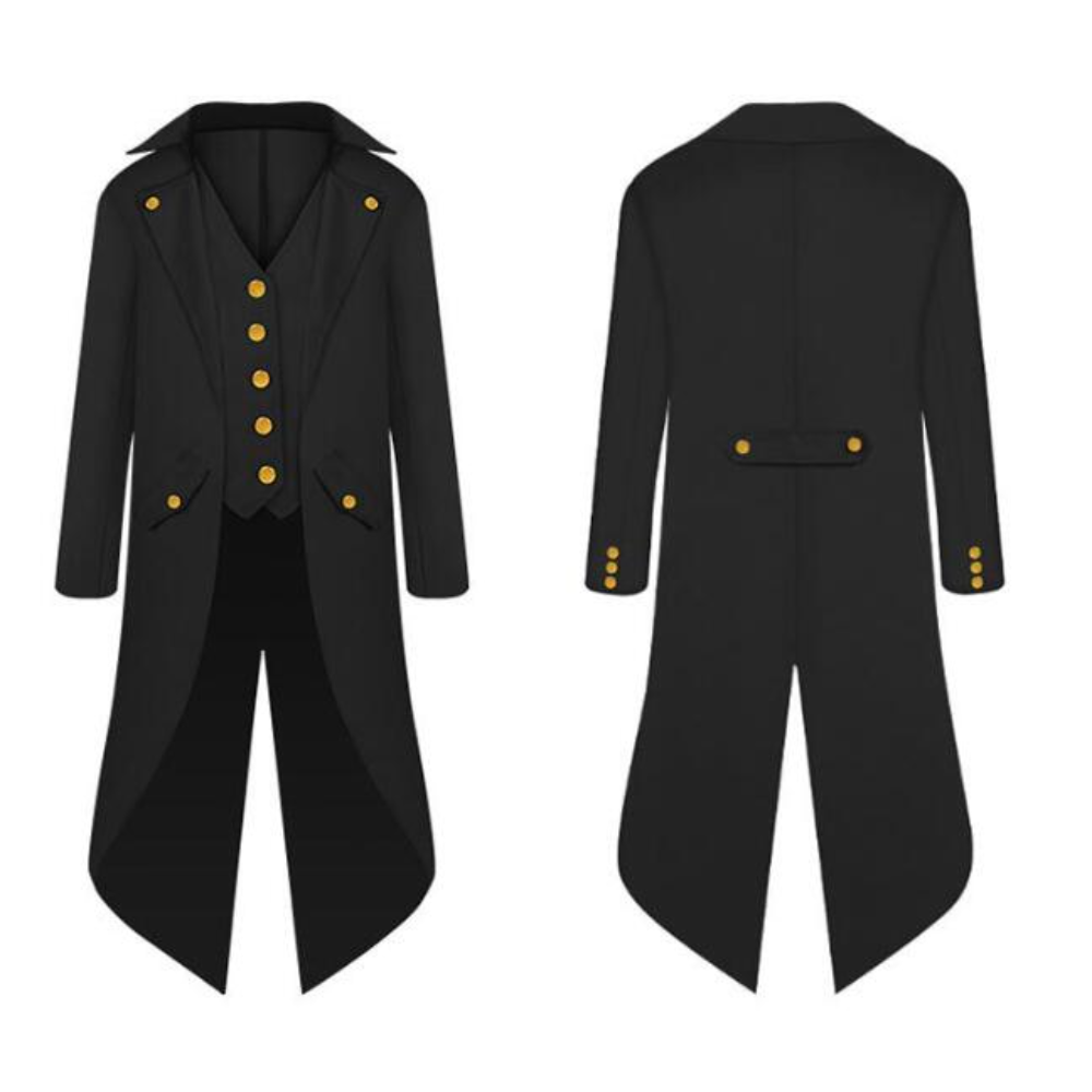 Kids Steampunk Tailcoat Jacket Medieval Gothic Victorian Coat Halloween Costume