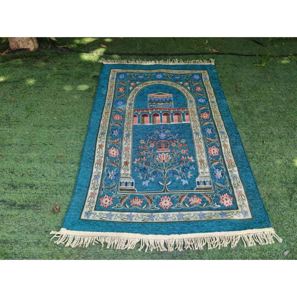 Arabic Kneeling Mat, Worship Blanket, Hui Tribe Worship Mat, Prayer Floor Mat  Machine Washable Tassel