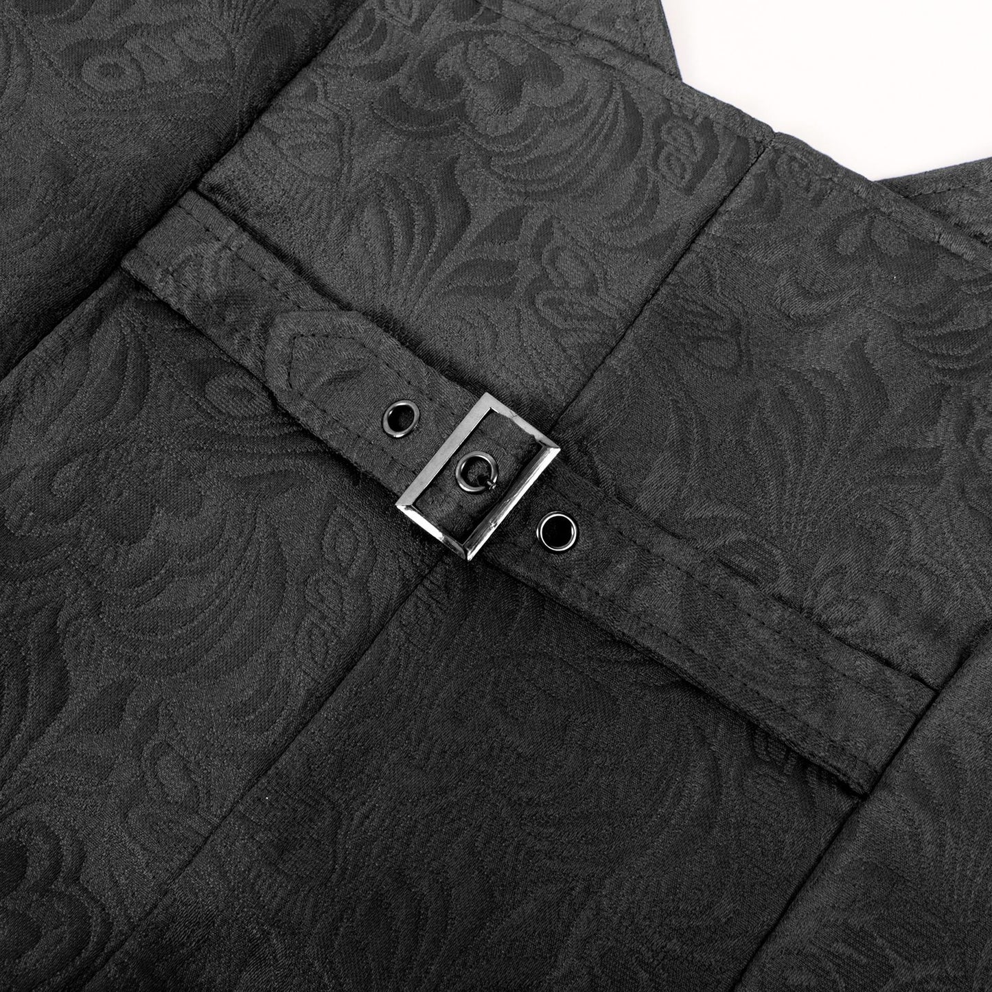 Men Retro Medieval Renaissance Vest Short Jacquard Waistcoat