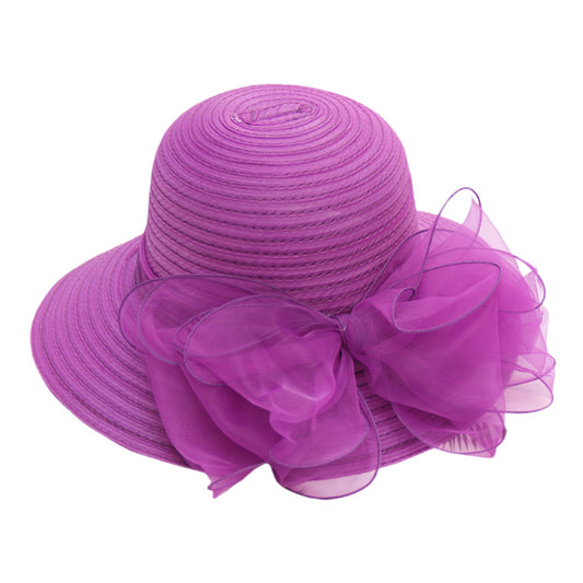 Purple straw hat Women’s Bucket Sun Hat meejoy