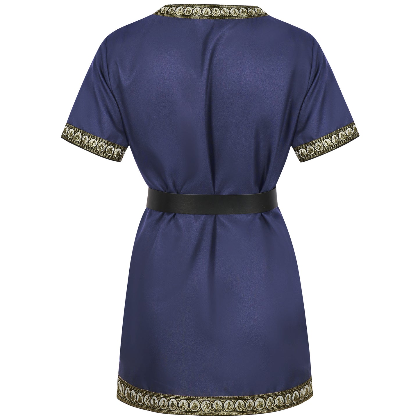Mens Medieval Tunic Royal Knight Renaissance Crusader Halloween Costume Top with Belt