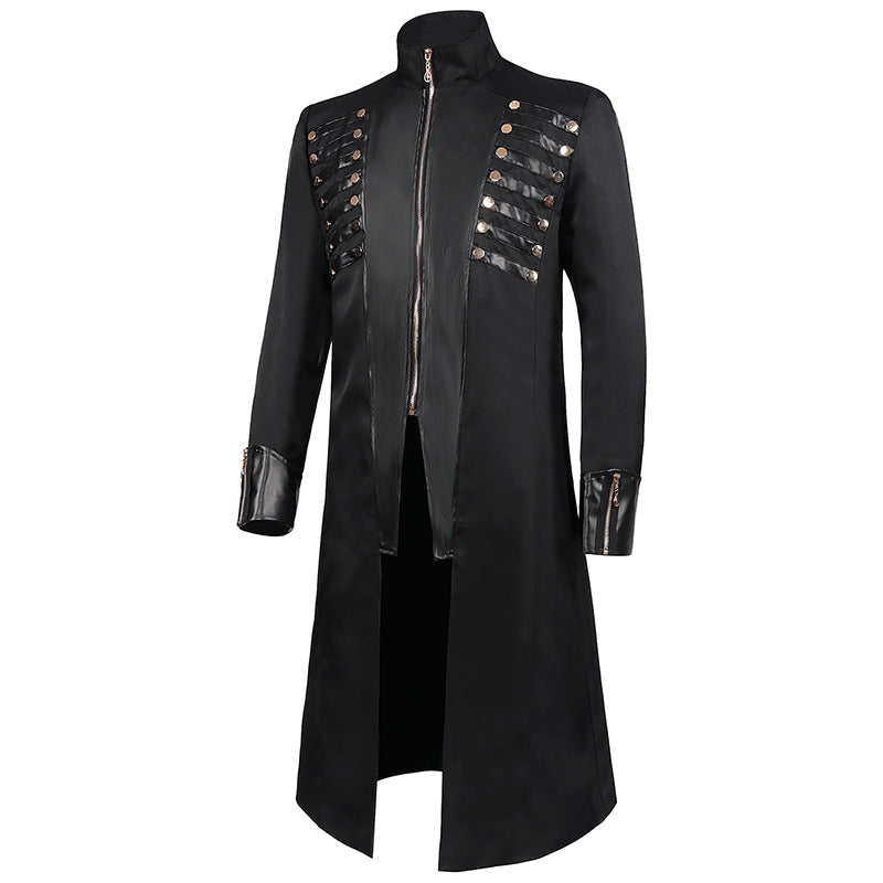 Mens Steampunk Victorian Coat Tailcoat Jacket Halloween Gothic Vintage Costume