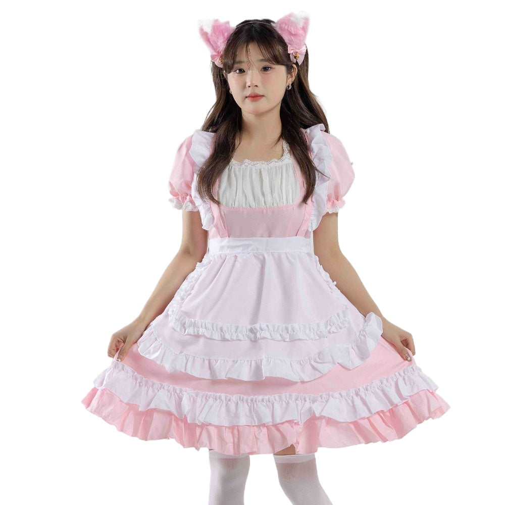 Girl Cat Princess Dress Cosplay Costume: Lolita Soft Girl Anime Cute Maid Outfit