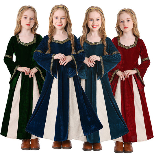Medieval Princess Costume for Girls Renaissance Fancy Dress