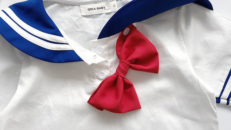 Kids Navy Sailor Costume Child Halloween Long Sleeve School Uniform Fancy Dress