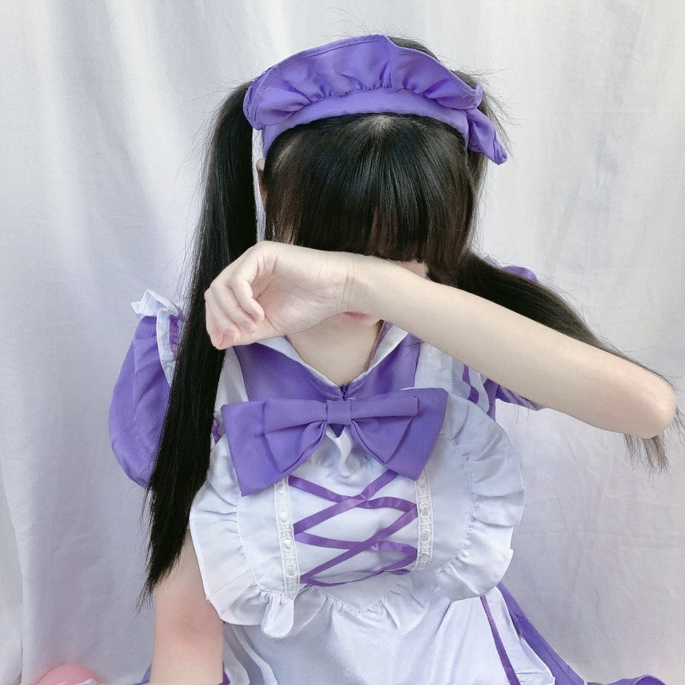 Purple Maid Costume Pure Hearted Maid Costume Fun Set Cute Girl Anime Costume