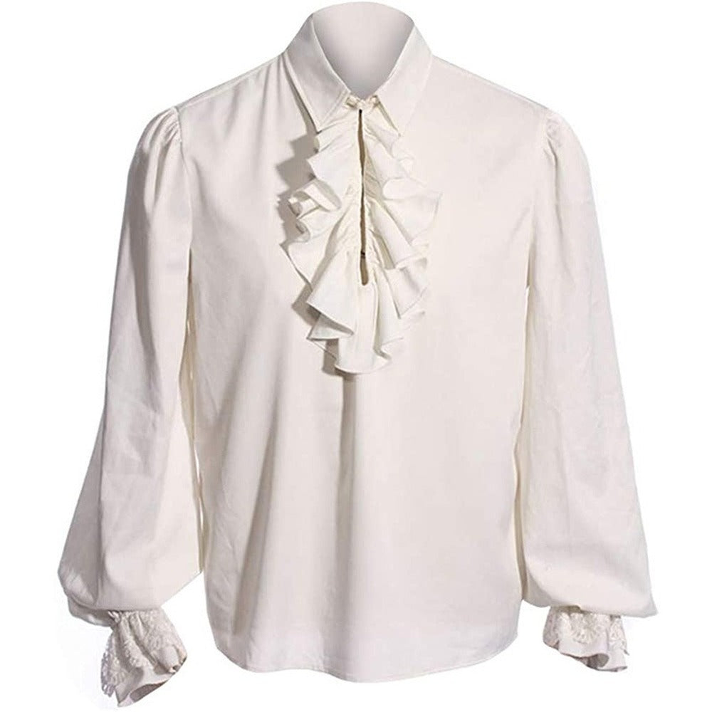 Women Men Regency Shirt Victorian Top Medieval Renaissance Gothic Vampire Costume