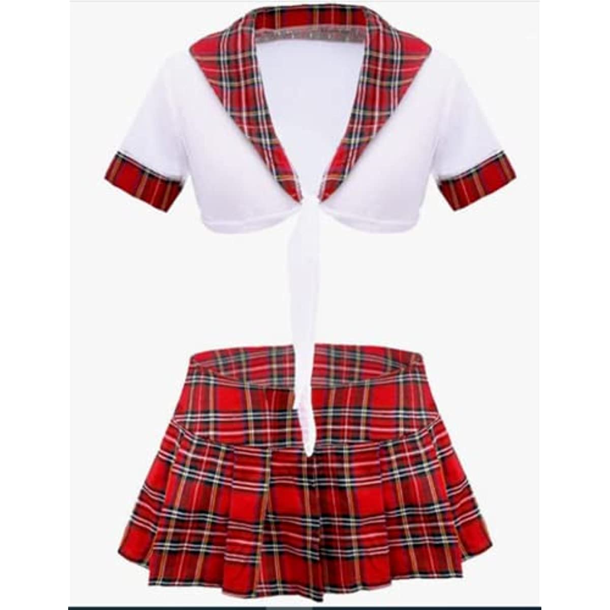 School Girl Roleplay Exotic Costume for Women Plaid Skirt Student Cosplay Set