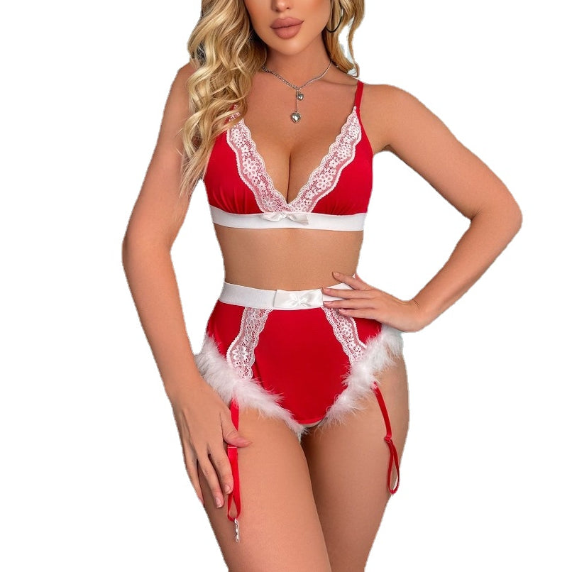 Women Sexy Christmas Fun Underwear Set