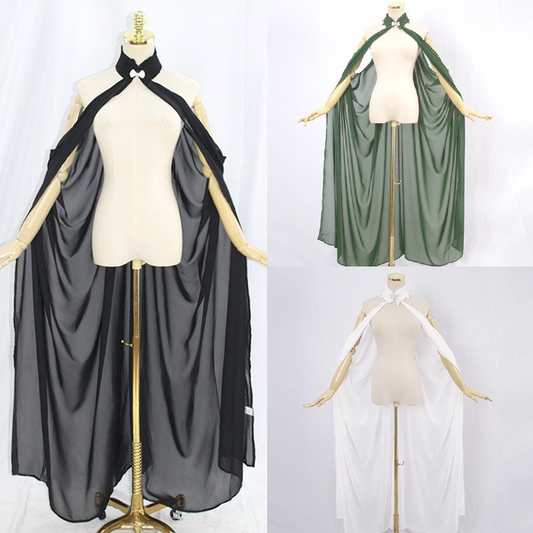 Womens Medieval Costume Ladies Halloween Gothic Cloak Sexy Queen Party Long Cape