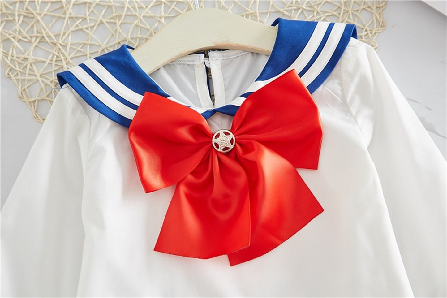 Girls Navy Sailor Costume Child Halloween Long Sleeve School Uniform Fancy Dress