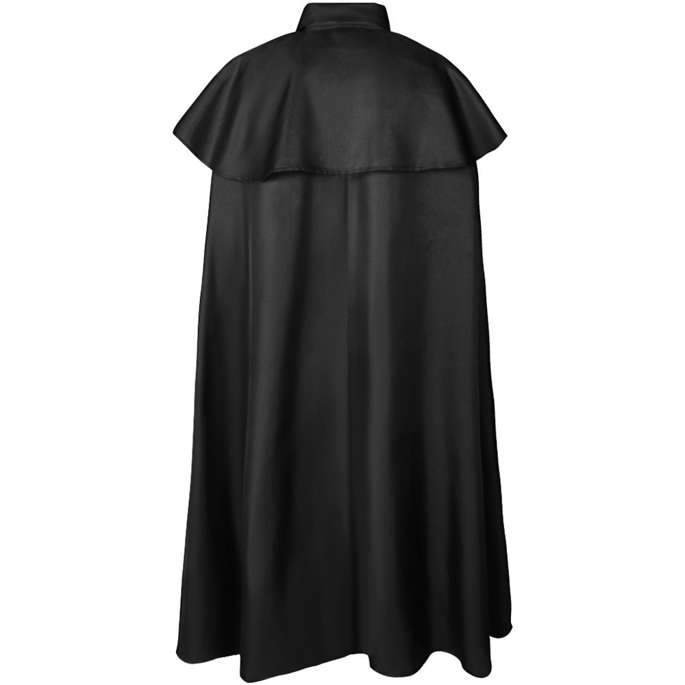 Men Medieval Renaissance Robe Knight Cape Witch Cloak Gothic Halloween Costume Grim Reaper Large Cape