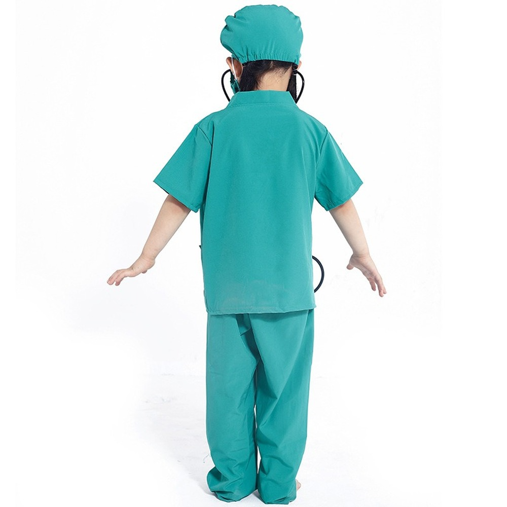 Kids Doctor Surgeon Nurse Costume Child Book Week Fancy Dress Halloween Outfit