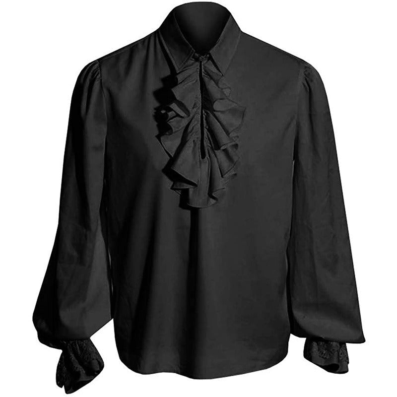 Women Men Regency Shirt Victorian Top Medieval Renaissance Gothic Vampire Costume